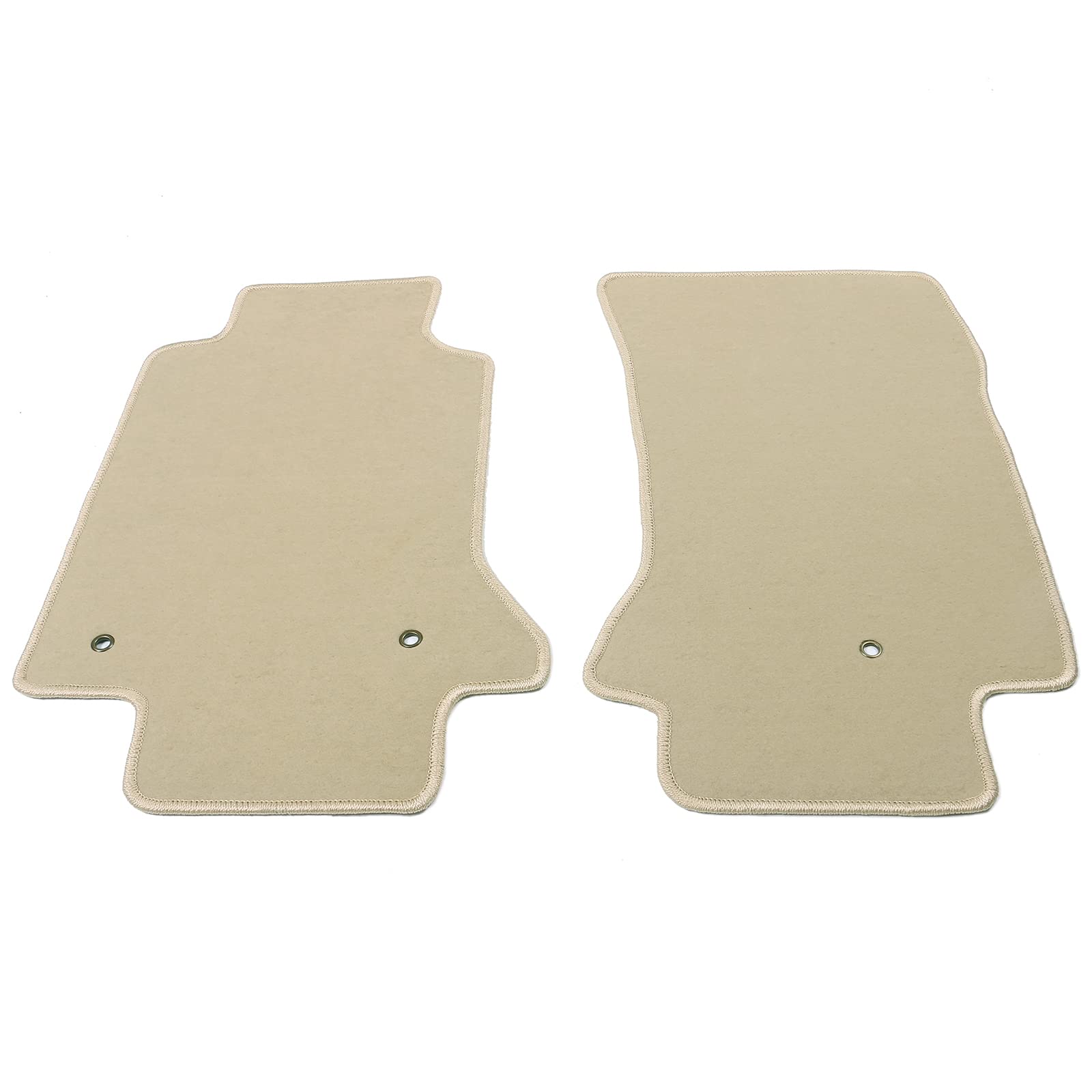 IKON MOTORSPORTS Car Floor Mats for 1997-2004 Chevrolet Corvette - Beige Nylon Front Replacement Liners (2-Piece Set) | Perfect Fit, Durable Protection for Daily Driving & Road Trips