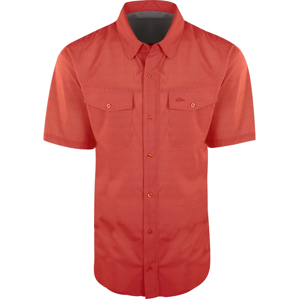 Drake DS2002-RED-4 Men's Short Sleeve Travel Checkered Shirt - Red Plaid Casual Button Down Shirt - Size XLarge - Perfect for Summer Travel, Outdoor Adventures & Casual Wear