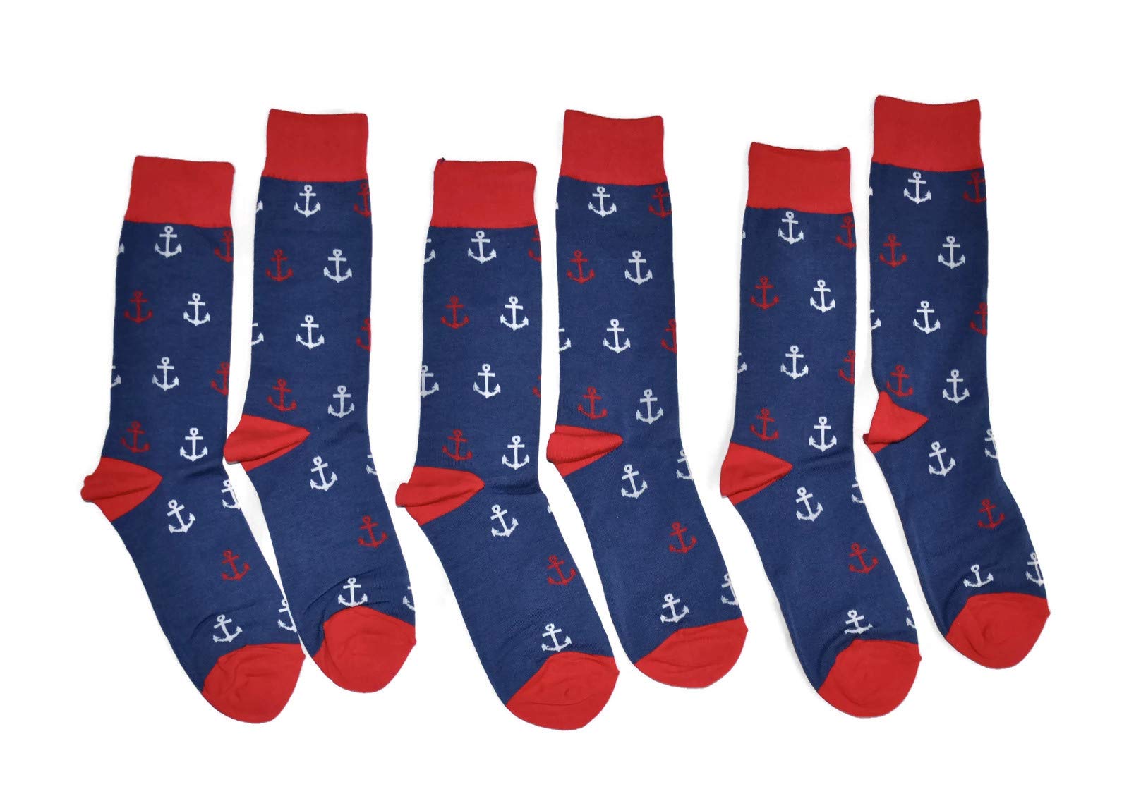 Fun Novelty Crew Socks for Men - 3 Pairs Pack (Gift Idea, Casual Wear, Office & Holiday Socks)