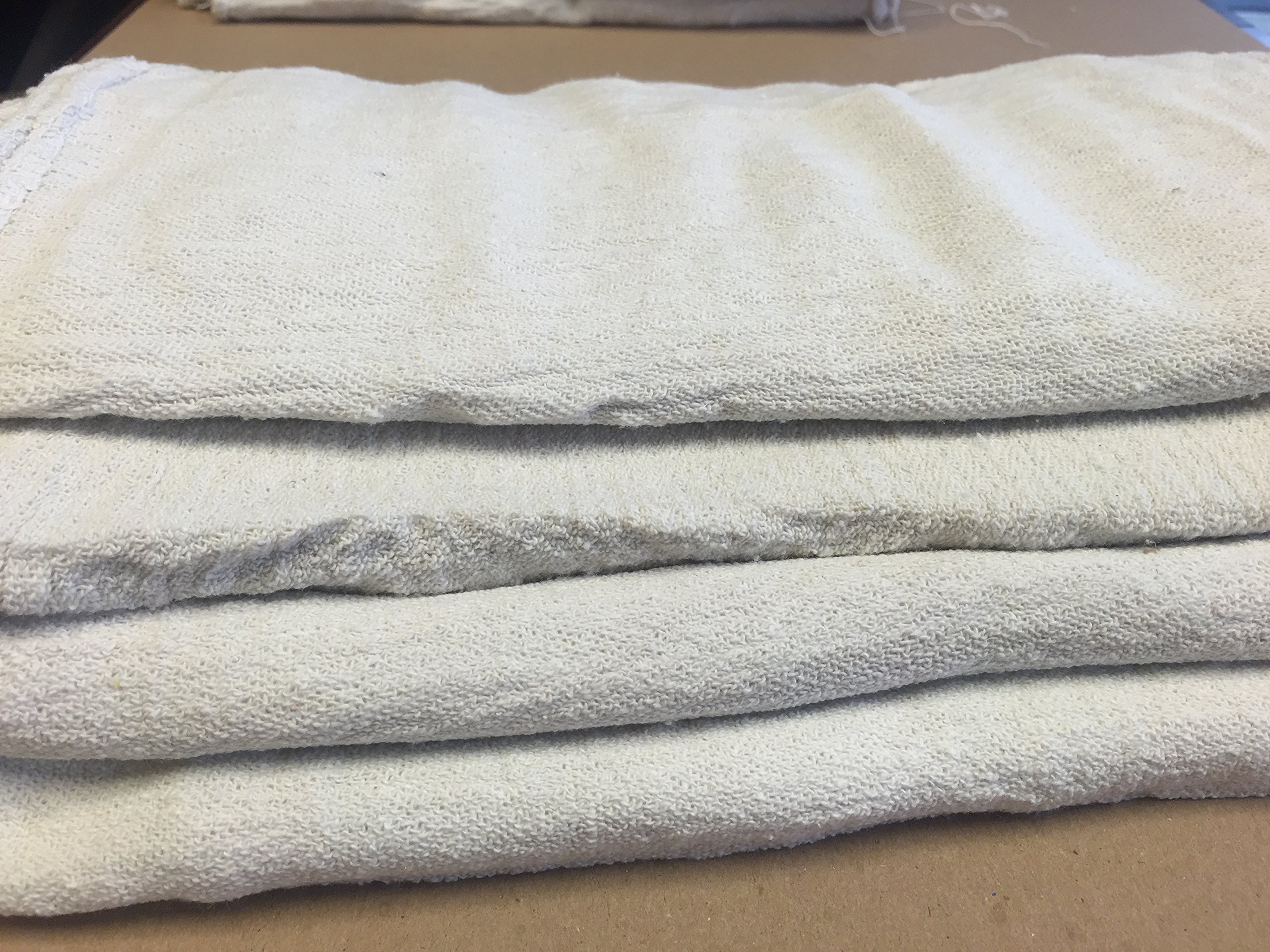 500-Pack Premium White Industrial Shop Rags - 14x14 Inch Heavy-Duty Cleaning Towels for Automotive, Workshop & Home Use (Grade B)