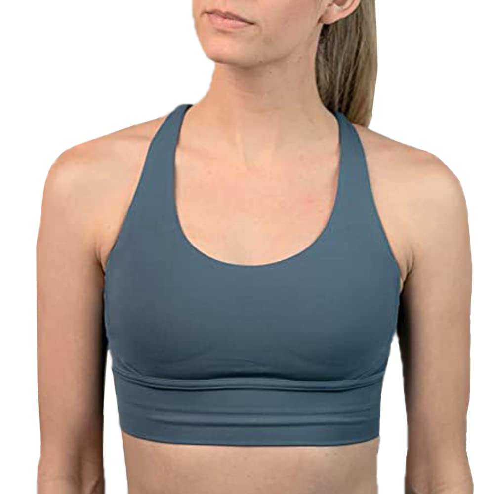 Snow Society Women's High Performance Sports Bras with Removable Pads - Full Figure Cross Back Seamless Yoga Bra for Workouts, Running, Gym & Active Lifestyle