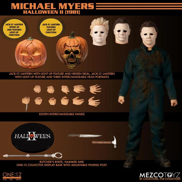 Halloween II One:12 Collective Michael Myers Action Figure - Premium Collectible for Horror Fans & Movie Enthusiasts - Perfect for Display, Cosplay, and Halloween Decorations