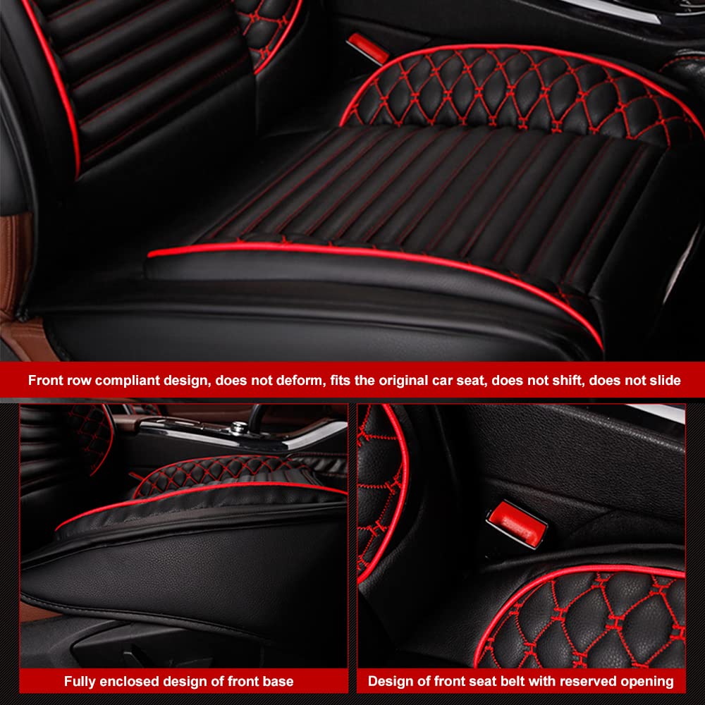 Premium Leatheratte Front Seat Covers for Mercedes M-Class 2000-2015 - Waterproof Car Seat Protectors (2-Piece Set, Black/Red) | MBZ-001 | Perfect for Road Trips & Daily Commutes
