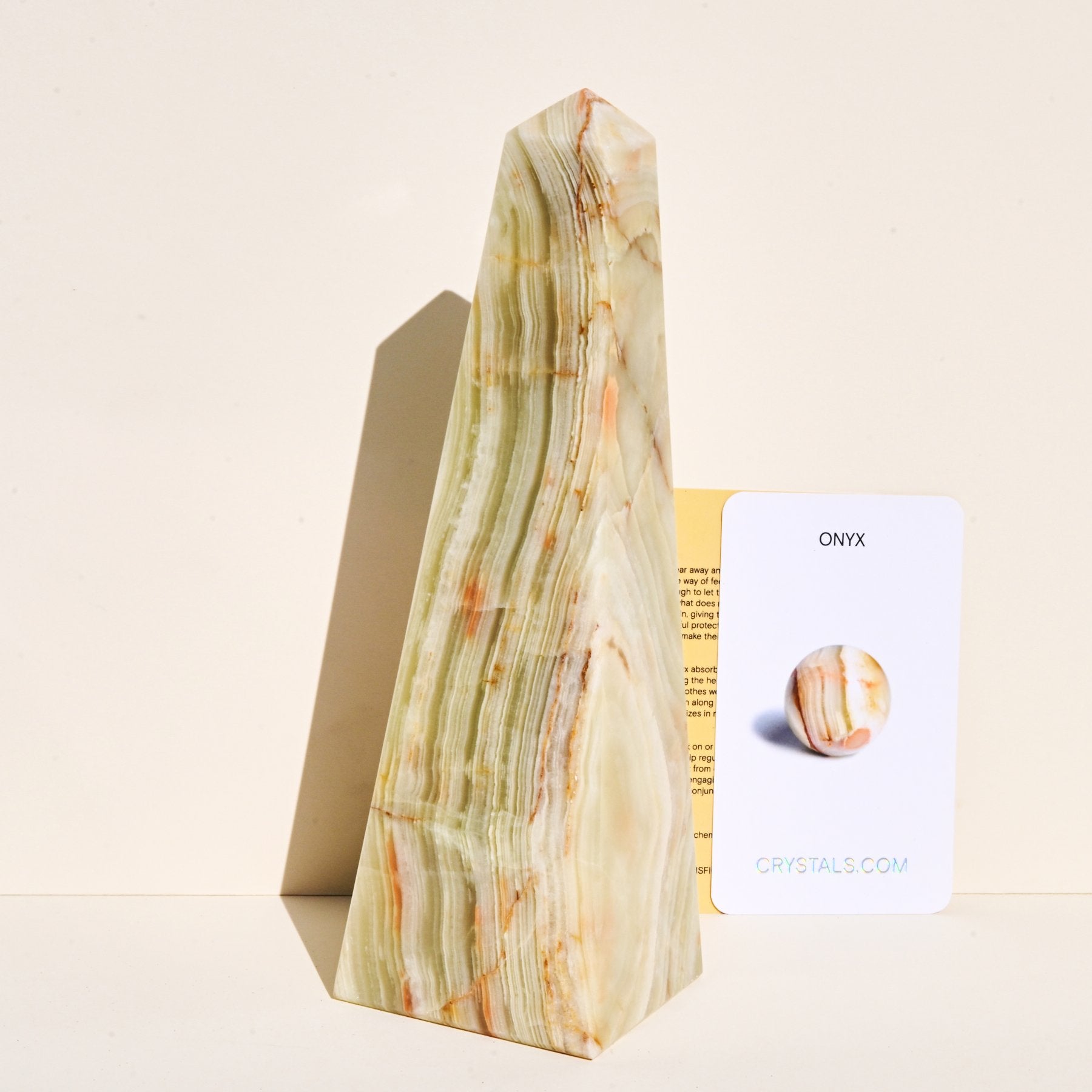 Natural Green Onyx Crystal Obelisk Tower - Feng Shui Healing Stone for Home & Office Decor, Meditation & Spiritual Energy