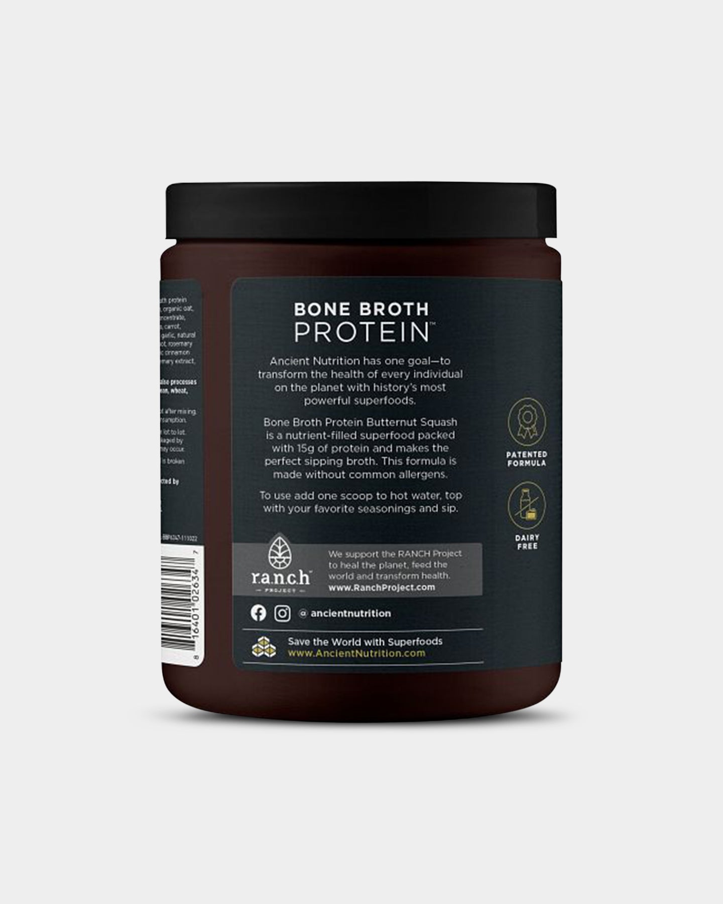 Ancient Nutrition Bone Broth Protein Powder - 15g Collagen Protein Supplement for Gut Health, Joint Support & Recovery - Ideal for Smoothies, Soups & Keto Diet