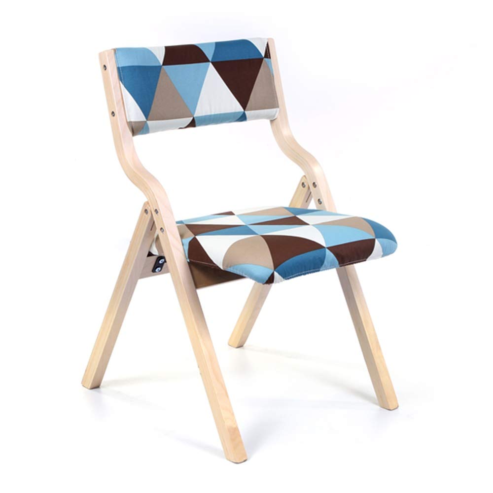Folding Dining Chair with Plaid Design - 47.5 × 46 × 78.5cm, Perfect for Home, Restaurant, Office & Hotel Use - Comfortable & Space-Saving (Color: B) - Ideal for Small Spaces, Parties, and Everyday Dining