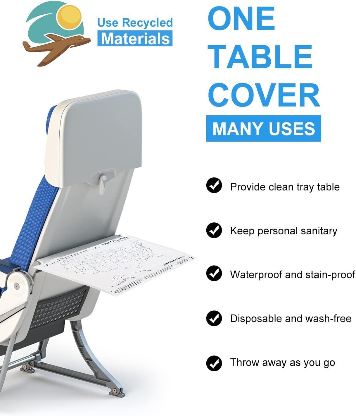12 Pack Dinosaur Coloring Game Disposable Placemats - Airplane Travel Essentials Tray Table Cover for Kids & Toddlers | Safe & Hygienic Surface Protector | Perfect for Flights, Road Trips & Restaurants