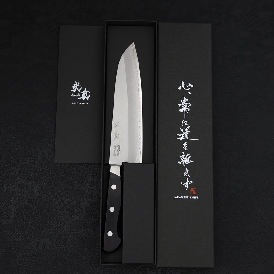 Premium Santoku Knife 180mm - Swedish Stainless Steel Blade with Polished Western Handle - Perfect for Slicing, Dicing & Chopping Vegetables, Meat & Fish