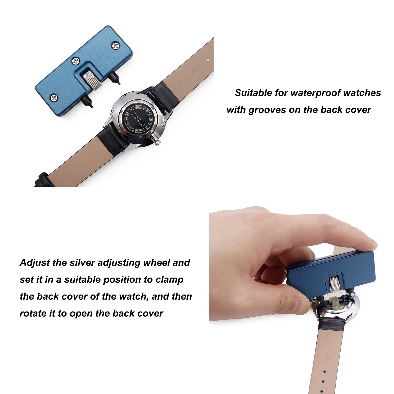 LYECUN Adjustable Watch Back Case Opener Tool - Professional Watch Battery Replacement Kit for Jewelers & Watch Repair - Perfect for Rolex, Omega & Luxury Watch Maintenance