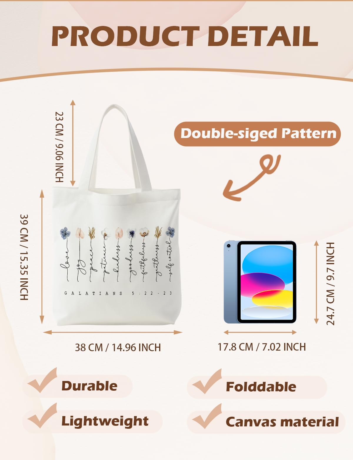 Women's Christian Bible Tote Bag - Stylish Religious Gift for Church, Bible Study & Daily Use - Perfect for Christian Women