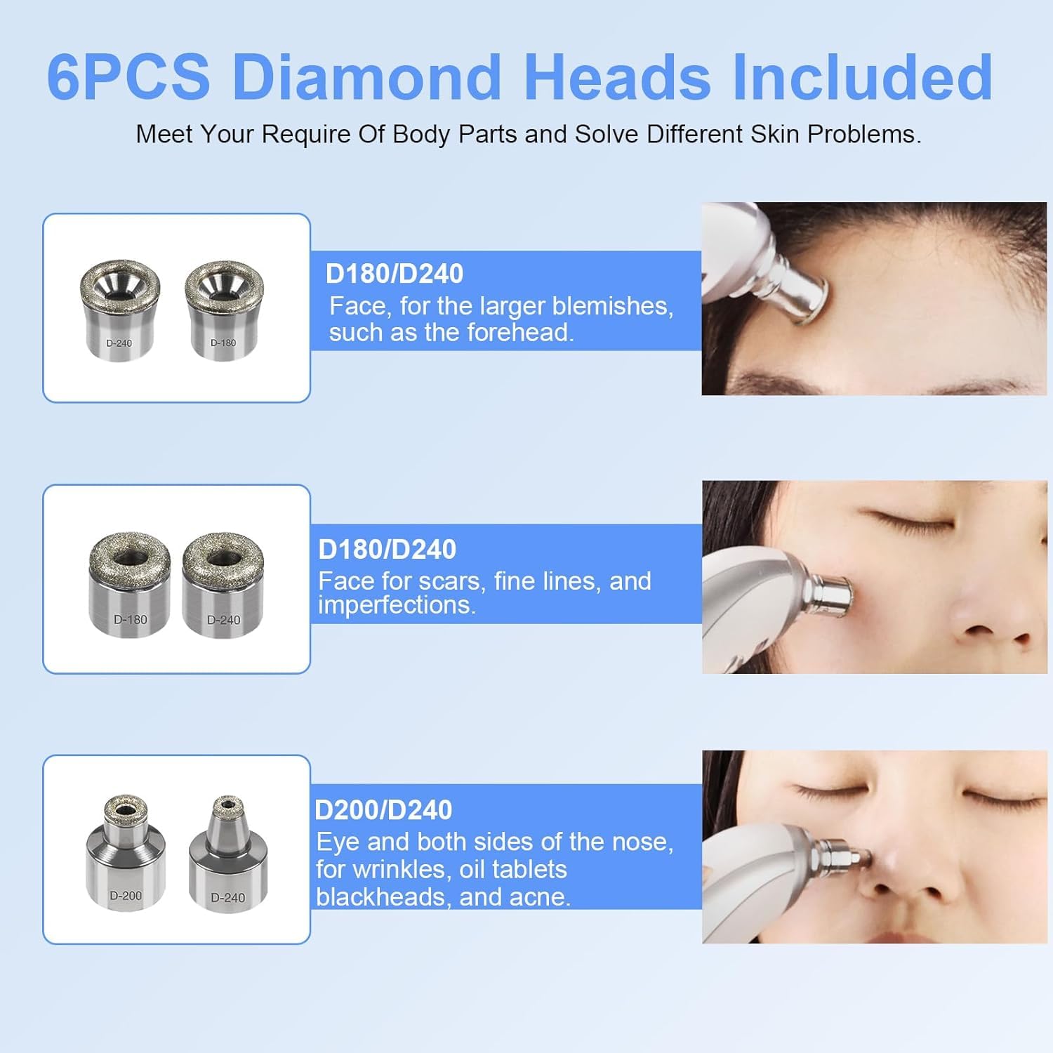 Professional Diamond Microdermabrasion Machine - Mcwdoit 65-68cmHg Suction Power for Skin Peeling, Rejuvenation & Tightening | At-Home Facial Beauty Device for Anti-Aging & Blackhead Removal | Perfect for Spa, Salon & Personal Skincare Routine