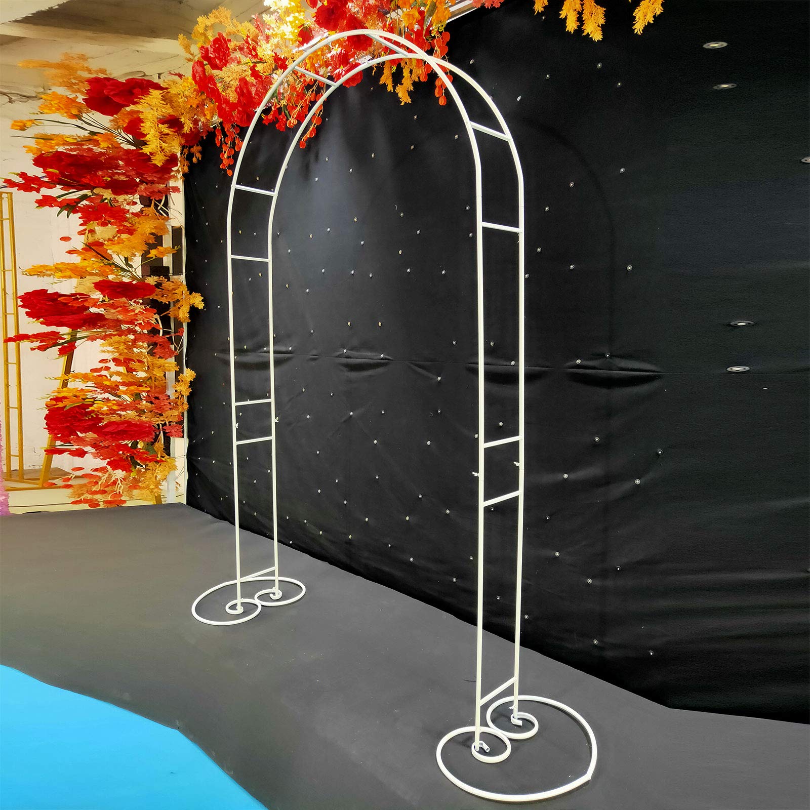 Gdrasuya10 White Metal Garden Arch - Elegant Wedding Arbor for Outdoor Ceremonies, Party & Event Decorations - Perfect for Backyard Weddings, Garden Parties & Special Occasions