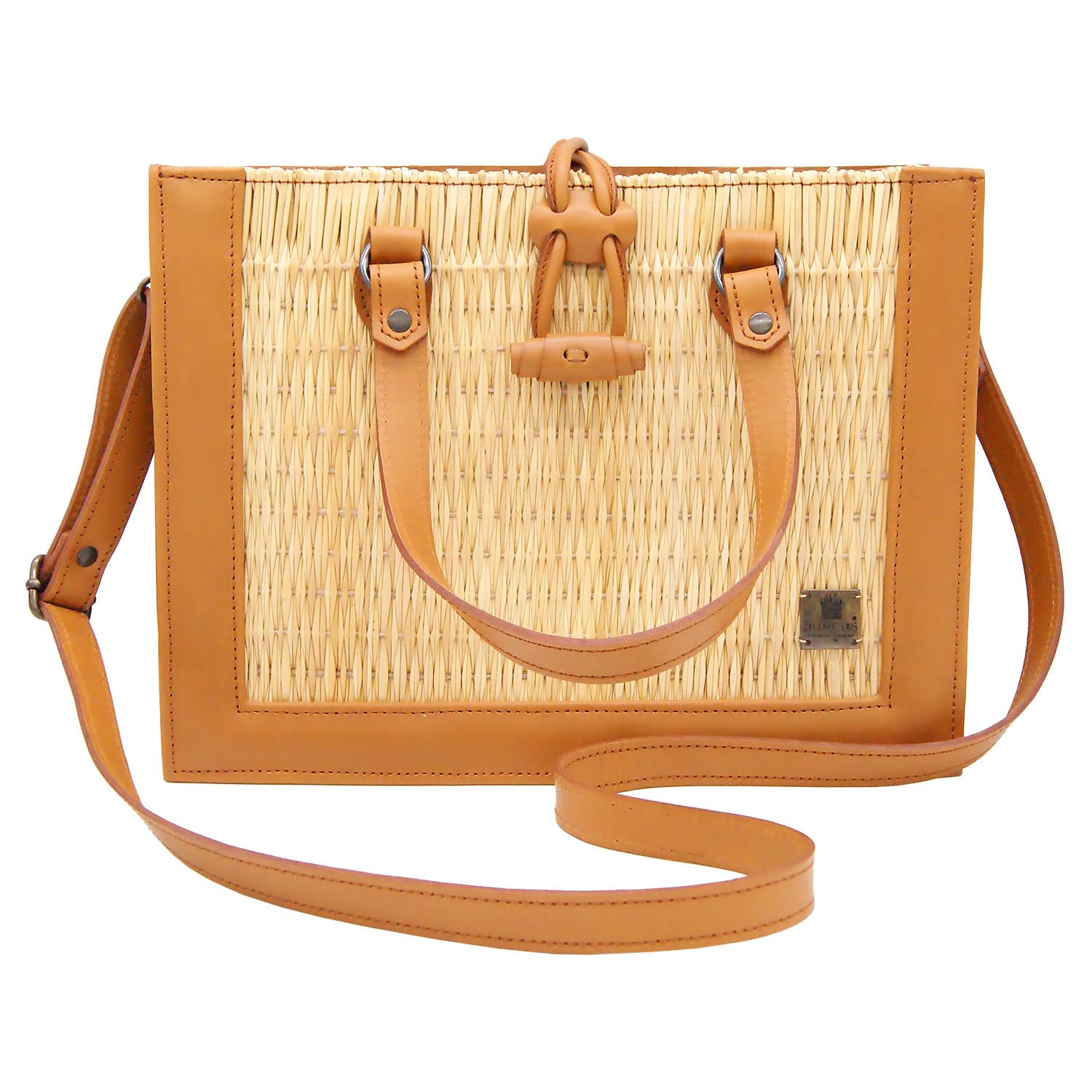Handmade Wicker Straw Basket Handbag for Women - Natural Rattan Beach Bag - Made in Portugal | Perfect for Summer, Picnics & Boho Fashion Accessories