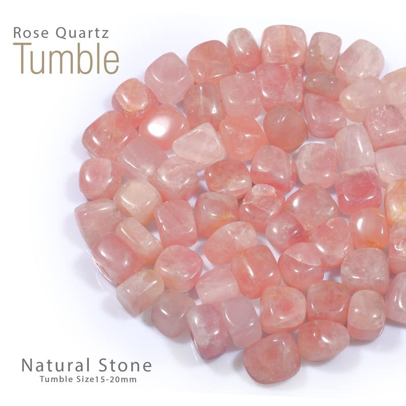 Rose Quartz Crystal - Natural Polished Love Stone for Healing & Meditation - Tumbled Gemstone for Chakra Balancing & Spiritual Gifts - Perfect for Home Decor, Yoga Spaces & Women's Wellness Gifts