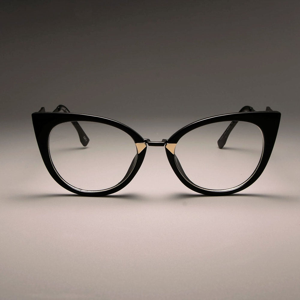CCspace Women's Full Rim Cat Eye Acetate Frame Eyeglasses 45045 - Stylish Retro Glasses for Women, Lightweight & Durable - Perfect for Office, Reading & Fashion Accessories