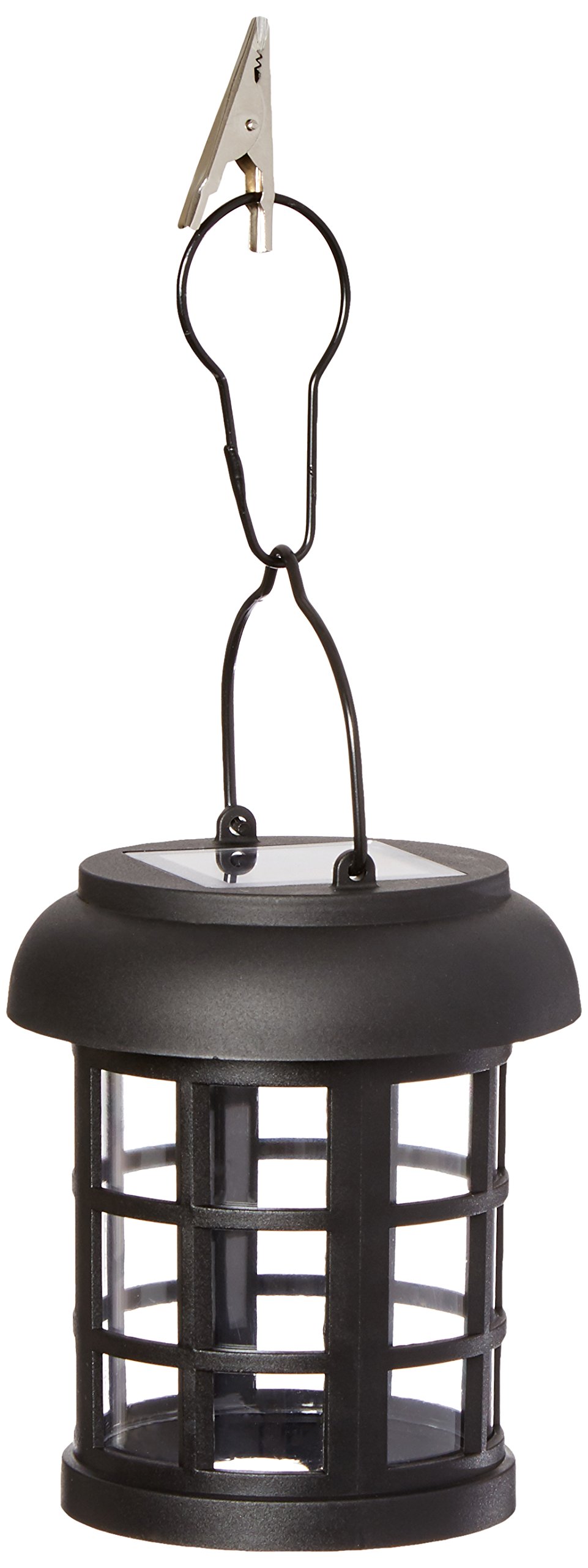 Smart Solar 3782WRM2 Black Outdoor Hanging Solar Lanterns - 2 Pack with Handle, Hanging Clips & Rechargeable Ni-MH Battery - Solar Powered Garden Lights for Patio, Yard, Deck, and Outdoor Decor