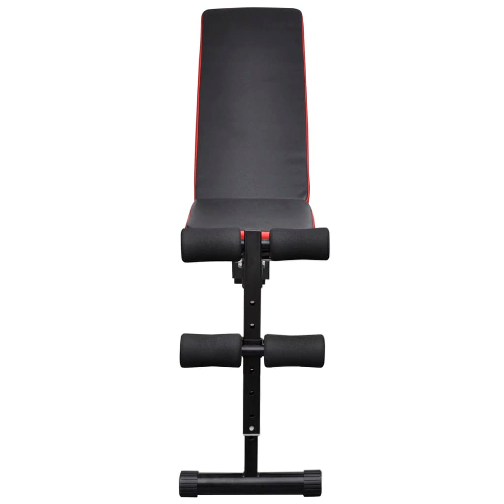 vidaXL Adjustable Sit Up Bench with Barbell & Dumbbell Set (30.5kg) - Home Gym Equipment for Full Body Workout & Strength Training