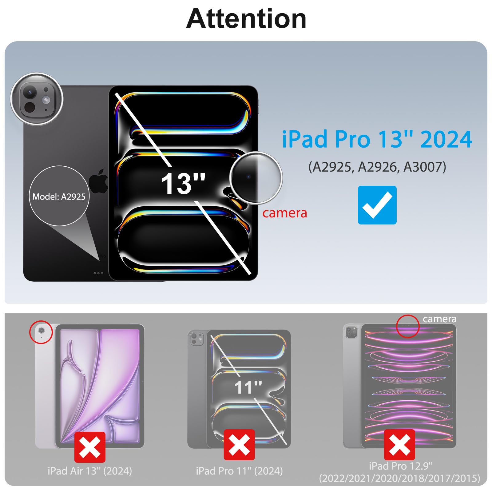SPARIN 2 Pack Tempered Glass Screen Protector for iPad Pro 13 inch M4 7th Generation (2024) - HD Clear 9H Hardness, Face ID & Apple Pencil Pro Compatible, Case Friendly - Perfect for Work, Study, and Entertainment