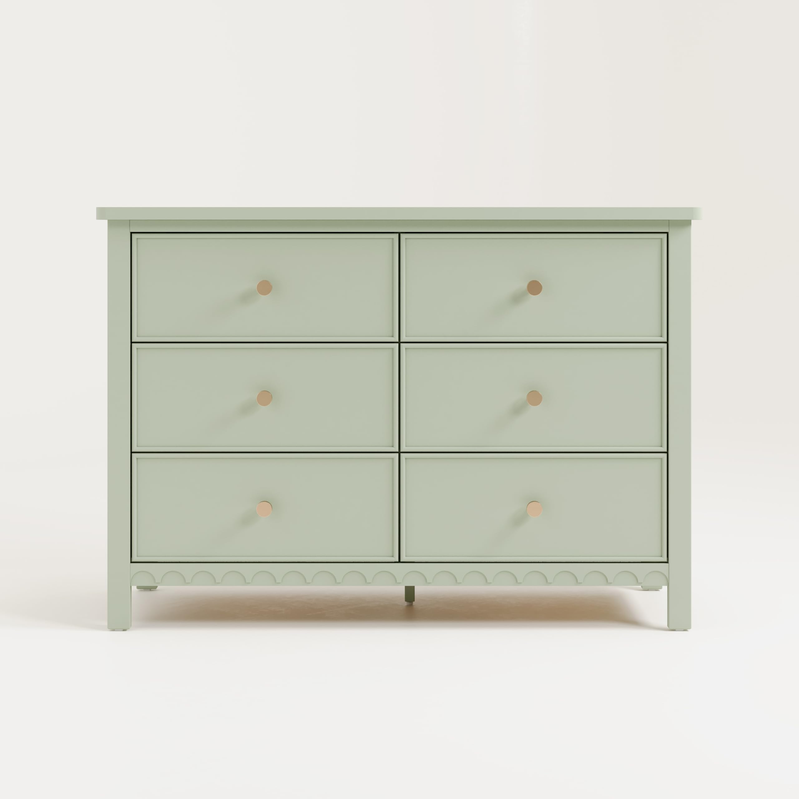 Graco Sasha 6-Drawer Dresser in Sage Green - GREENGUARD Gold Certified Nursery Dresser with Spacious Storage & Interlocking Drawer System | Easy Assembly with Pre-Installed Tracks | Perfect for Baby Nursery, Kids Room & Bedroom Organization
