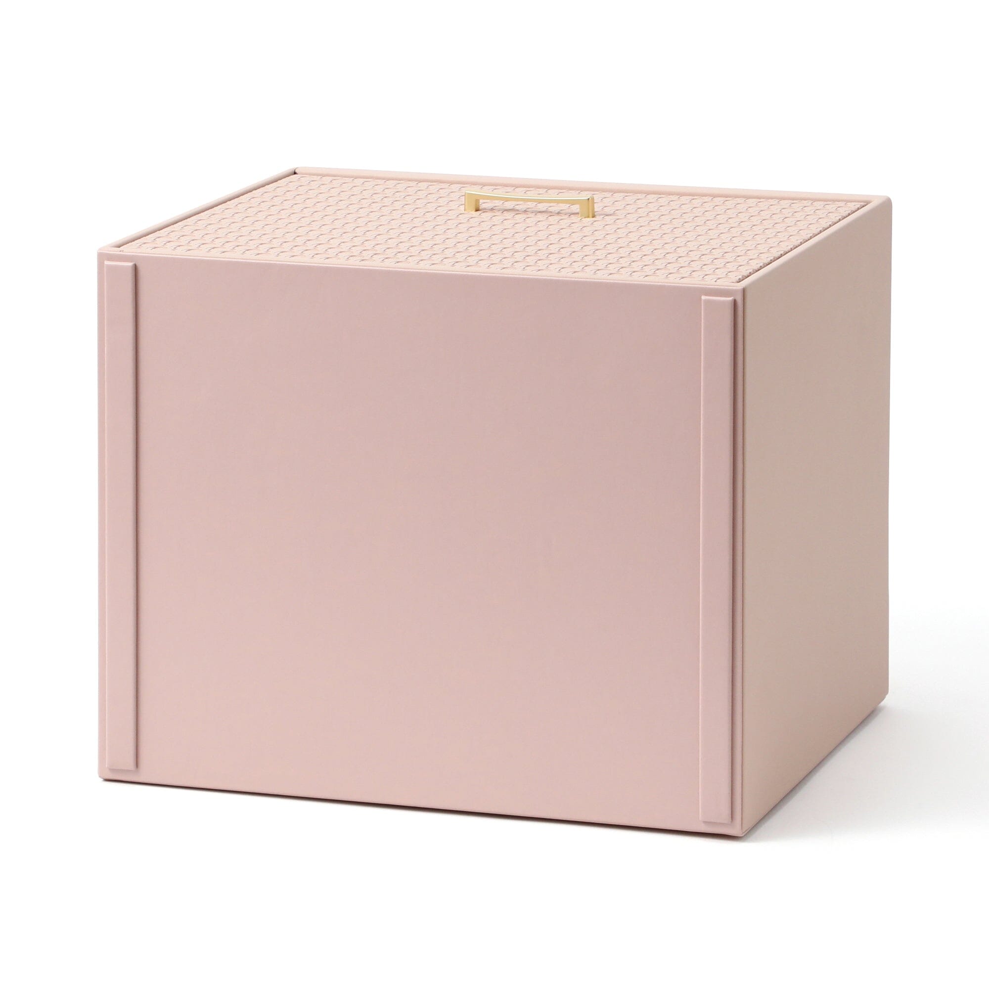 Pink Embossed Stacking Drawer Organizer - Large Storage Bins for Bedroom, Closet & Office Organization