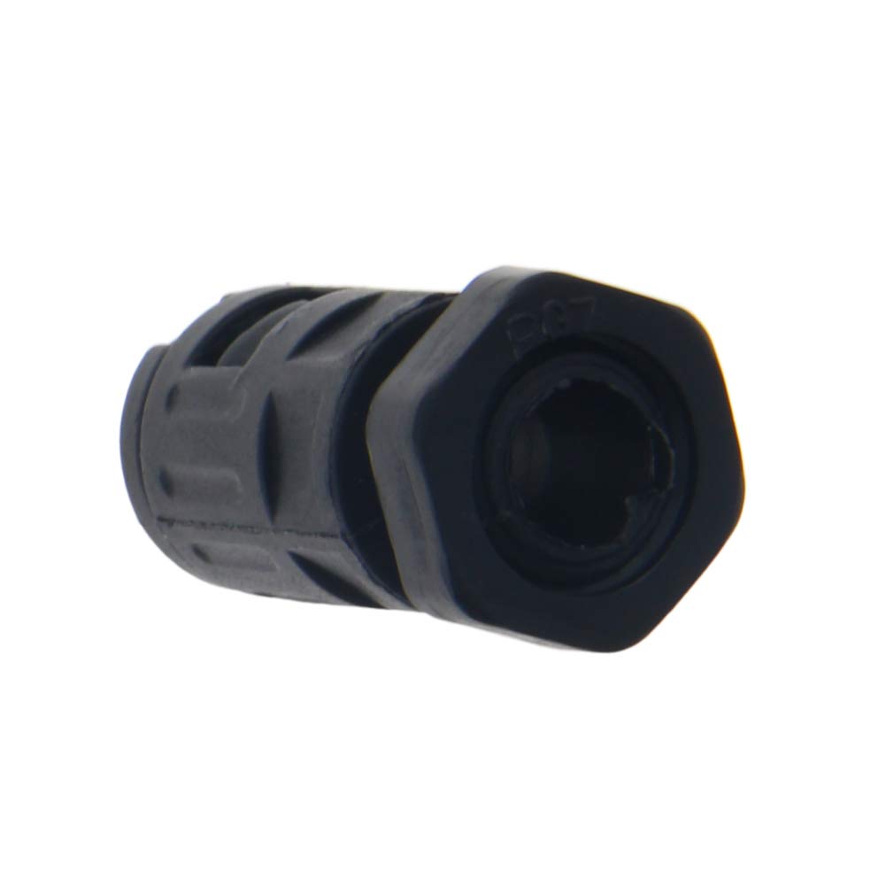 Fielect 5pcs Black PG7 Cable Gland Connector for Corrugated Tubes - AD10 Pipe Clamps for Secure Wiring