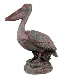 Homestyles Pelican on Coastal Rock Beach Statue - 20 Inch Freestanding Resin Decoration for Coastal & Beach Themed Home Décor, Garden, or Outdoor Patio