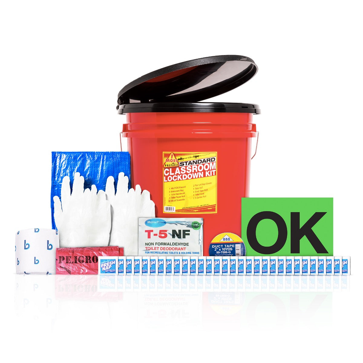GSA Approved Classroom Lockdown Kit - Standard Emergency Safety Equipment for Schools (Use in Active Shooter Drills & Lockdown Situations)