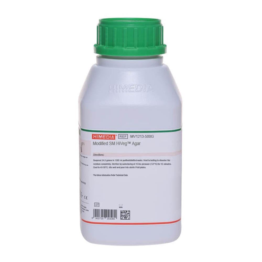 MV1213-500G Modified Skim Milk HiVeg Agar Powder - 500g for Microbiology Lab Testing & Bacterial Culture | Ideal for Food Safety, Pharmaceutical & Clinical Research