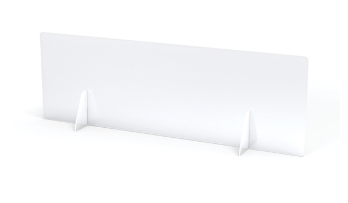 Clear Table Divider Shields - 2 Station Set with 4 Adjustable Sizes for Office, Restaurant & Classroom Social Distancing