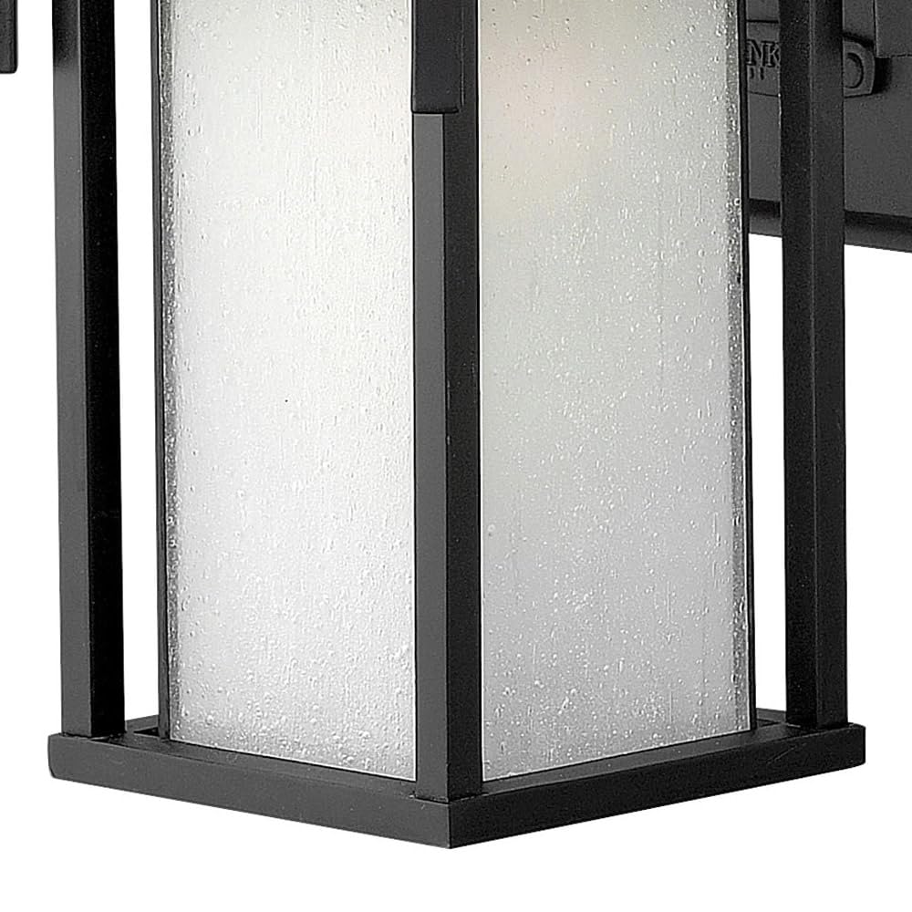 Hinkley Harbor Collection Transitional One Light Small Outdoor Wall Mount Sconce - Satin Black Finish - Perfect for Porch, Patio, and Entryway Lighting