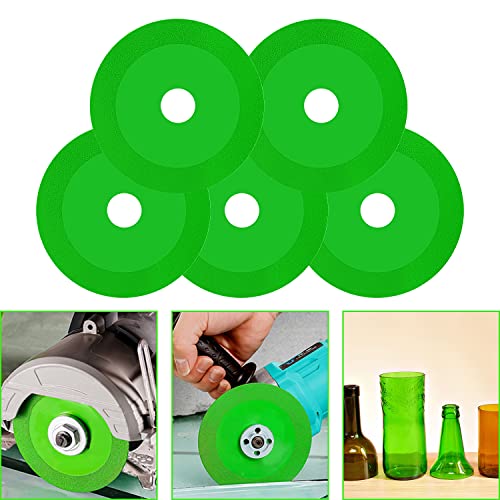 4 Inch Diamond Glass Cutting Disc for Angle Grinder - Ultra-Thin Ceramic Saw Blade for Glass, Tile, Jade & Wine Bottles Cutting - Perfect for DIY Projects, Home Renovation & Crafting