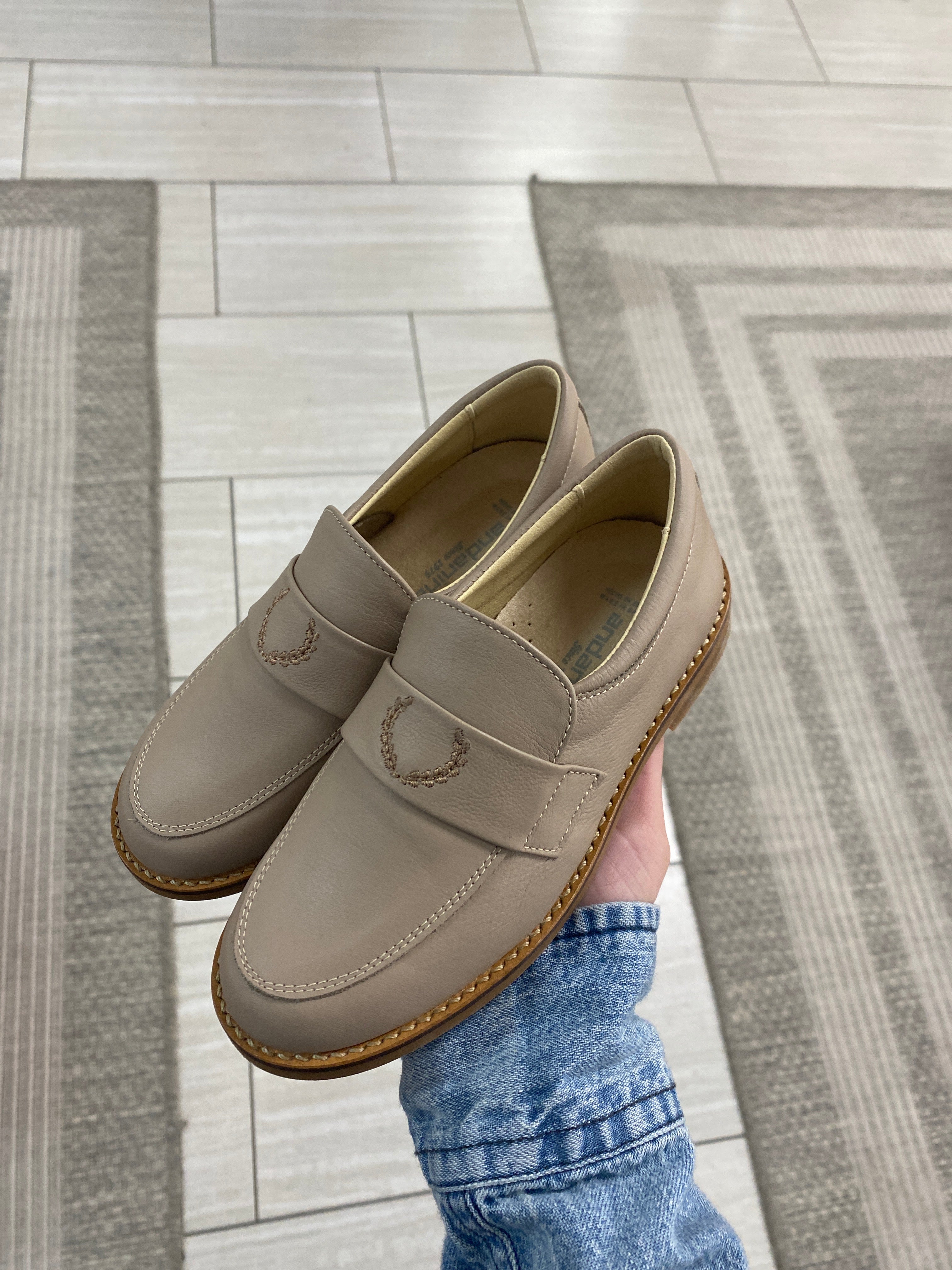 Andanines Taupe Crest Smoking Loafer - Premium Men's Casual Shoes for Business & Formal Wear | Comfortable Slip-On Loafers for Office, Parties & Special Occasions