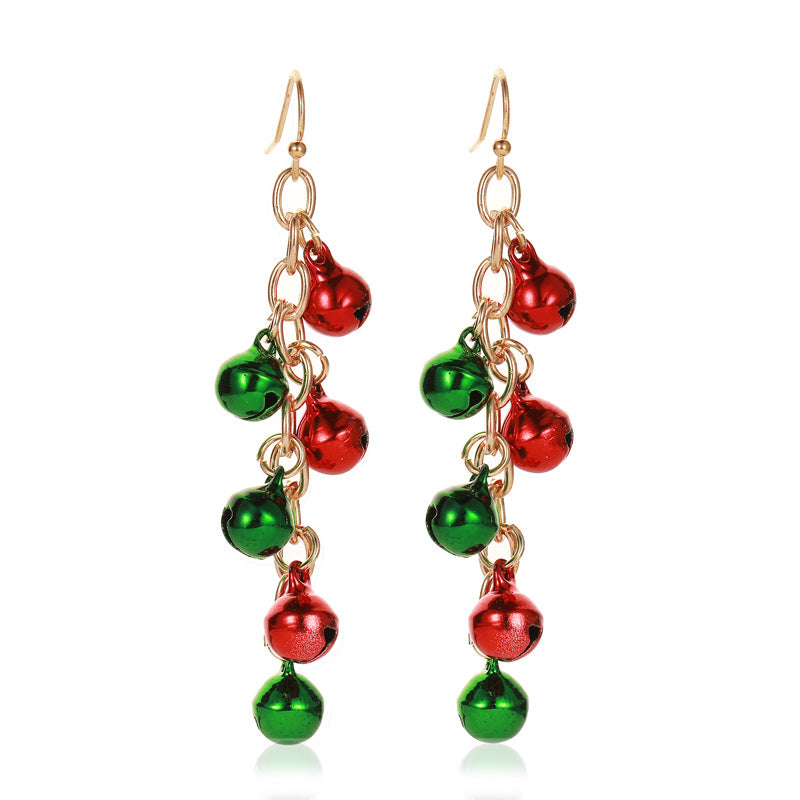 Festive Red Bow Snowflakes Jingle Bell Earrings for Christmas | Holiday Party Jewelry Gift for Women | Perfect for Xmas Celebrations & Winter Gatherings