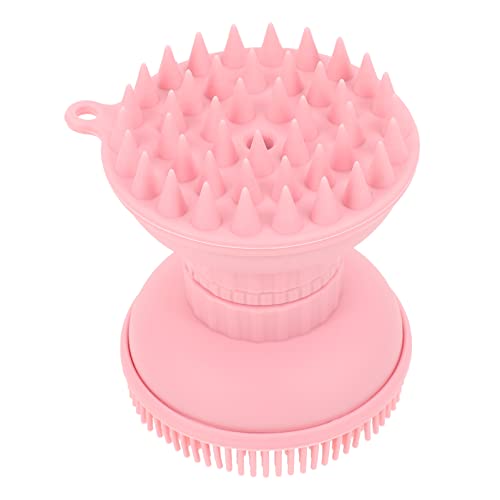 EXCEART Silicone Scalp Massager Shampoo Brush - Gentle Hair Washing & Exfoliating Tool for Men & Women - Promotes Hair Growth, Reduces Dandruff & Stress Relief - Perfect for Shower, Spa & Home Hair Care (Pink)