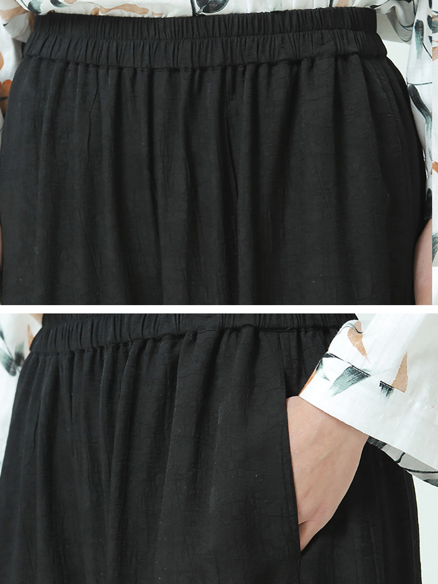 Plus Size Women's Spring Loose Lantern Pants - Comfortable Elastic Waist Casual Trousers for Travel, Yoga & Lounge Wear