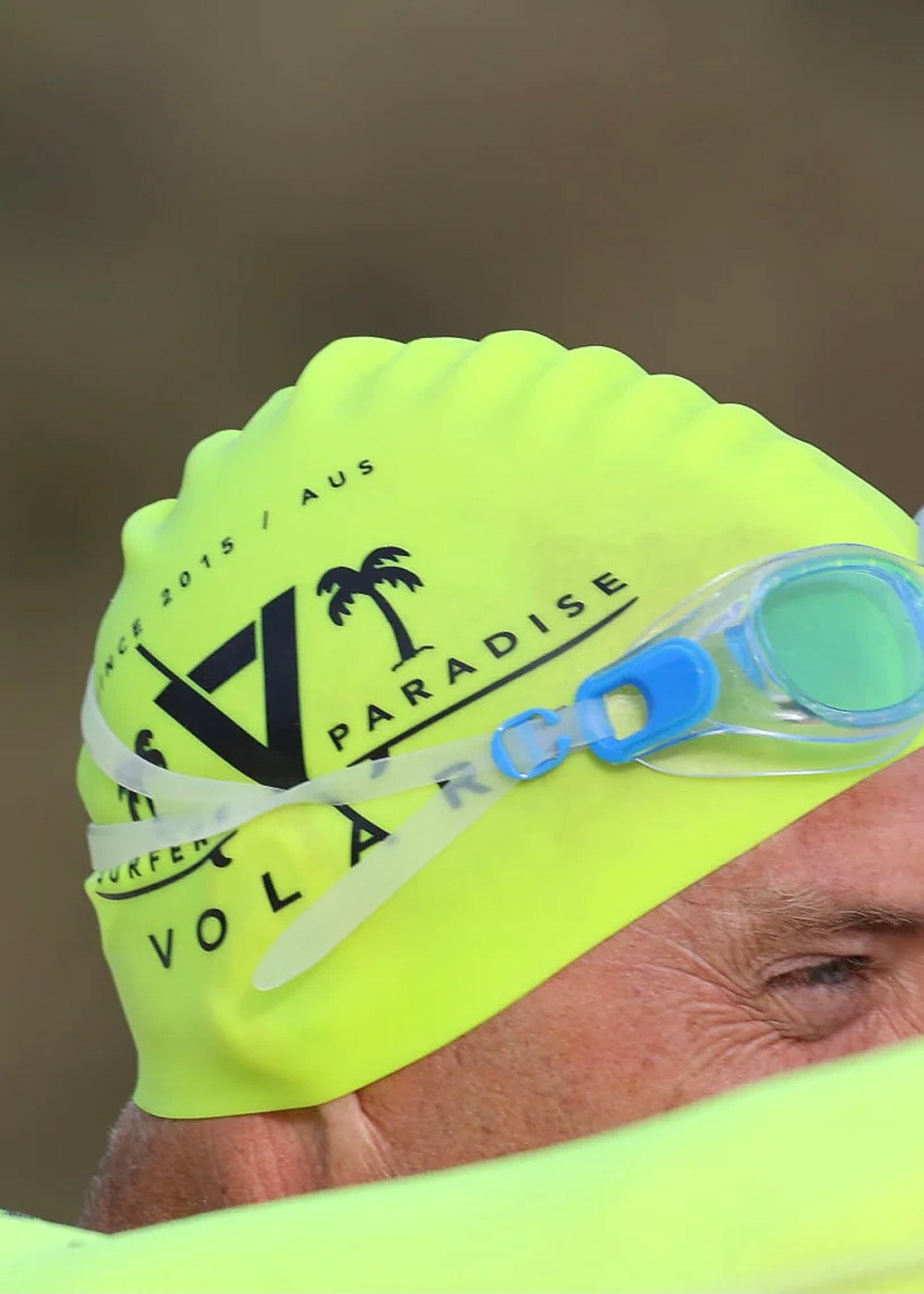 Volare Surfers Paradise Swim Cap - Waterproof Silicone Swimming Cap for Men & Women - Ideal for Pool, Beach, and Open Water Swimming