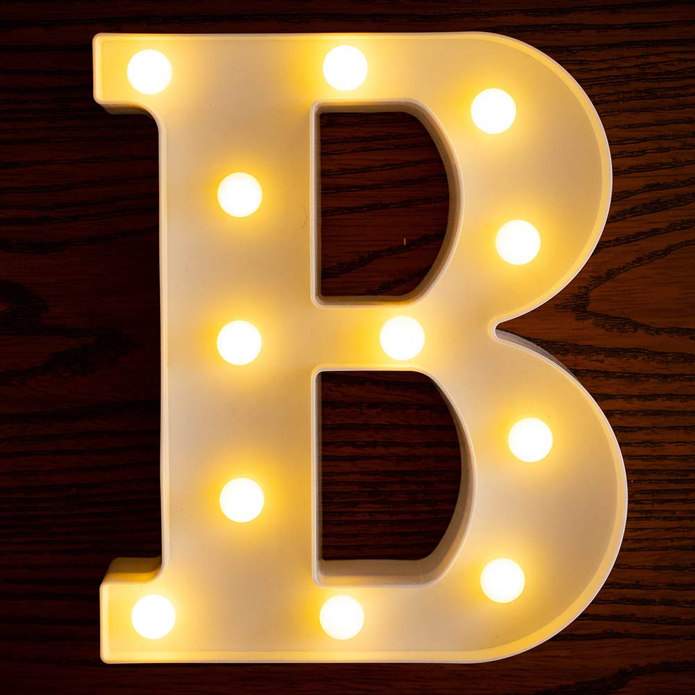 LED Light Up Letters Sign - Battery Powered Alphabet Lights for Wedding, Birthday, Party, Christmas & Home Decor - Perfect for Night Lights, Bar Signs, and Festive Celebrations