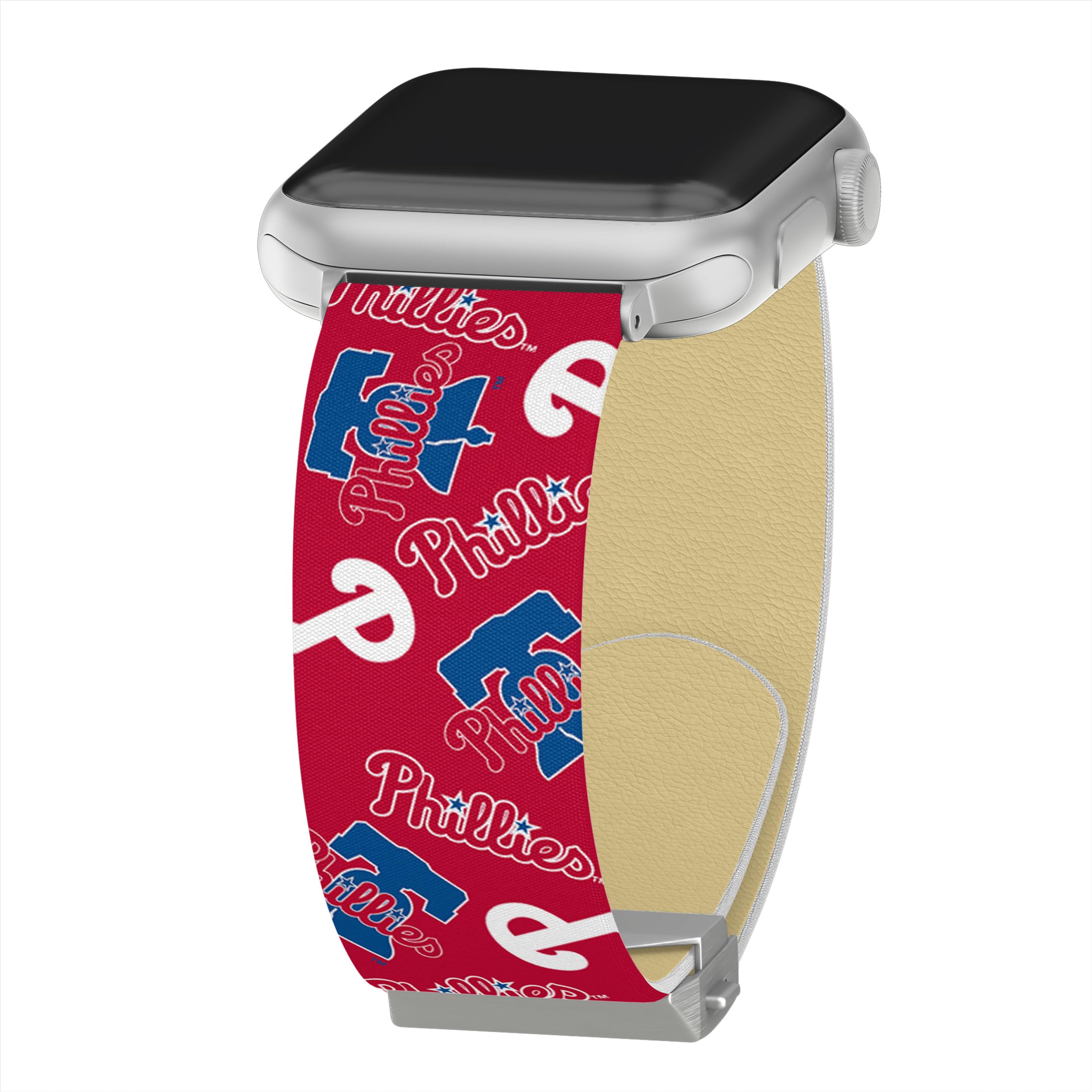 Philadelphia Phillies Apple Watch Band 42/44/45mm - Game Time Signature Series for Sports Fans