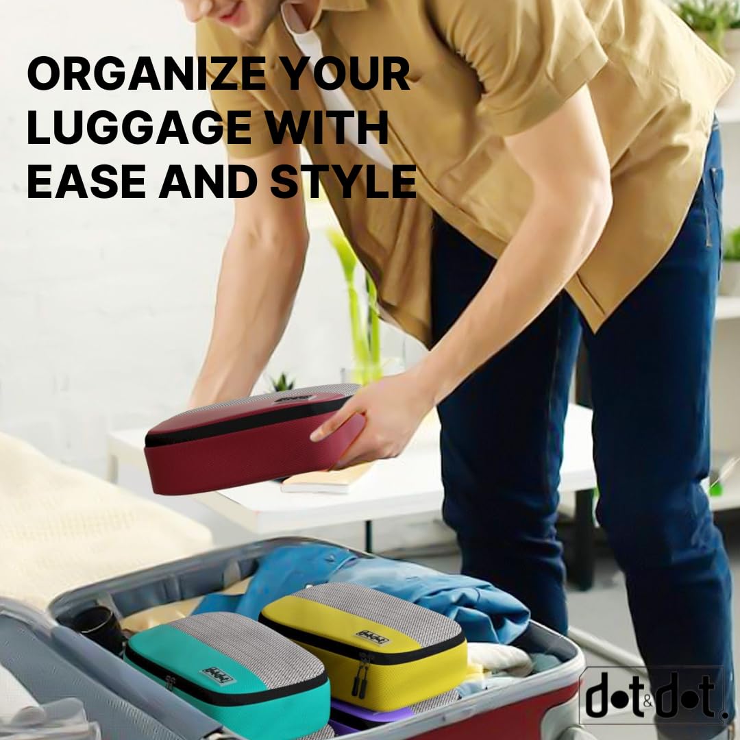 5-Piece Small Packing Cubes Set for Suitcases & Carry-On Luggage - Travel Organizer Bags for Efficient Packing - Perfect for Business Trips, Vacations & Weekend Getaways