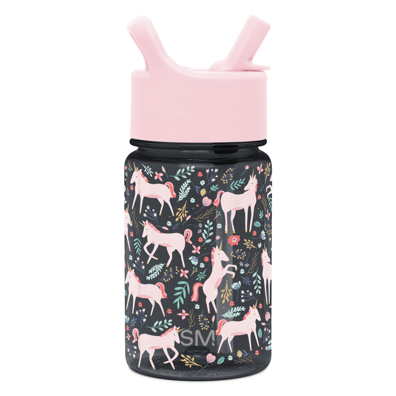 Summit Kids Plastic Water Bottle with Straw Lid - BPA Free Leak Proof Water Bottle for School, Sports & Outdoor Activities