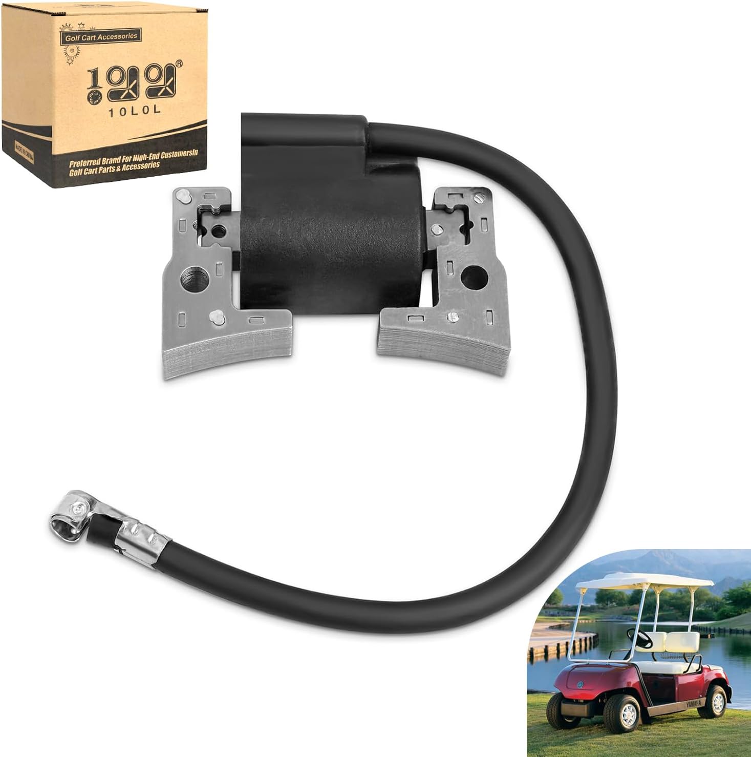 Yamaha G16 G22 Golf Cart Ignition Coils Module Replacement (1996-2007) - Compatible with 10L0L Models - Perfect for Golf Course & Neighborhood Use