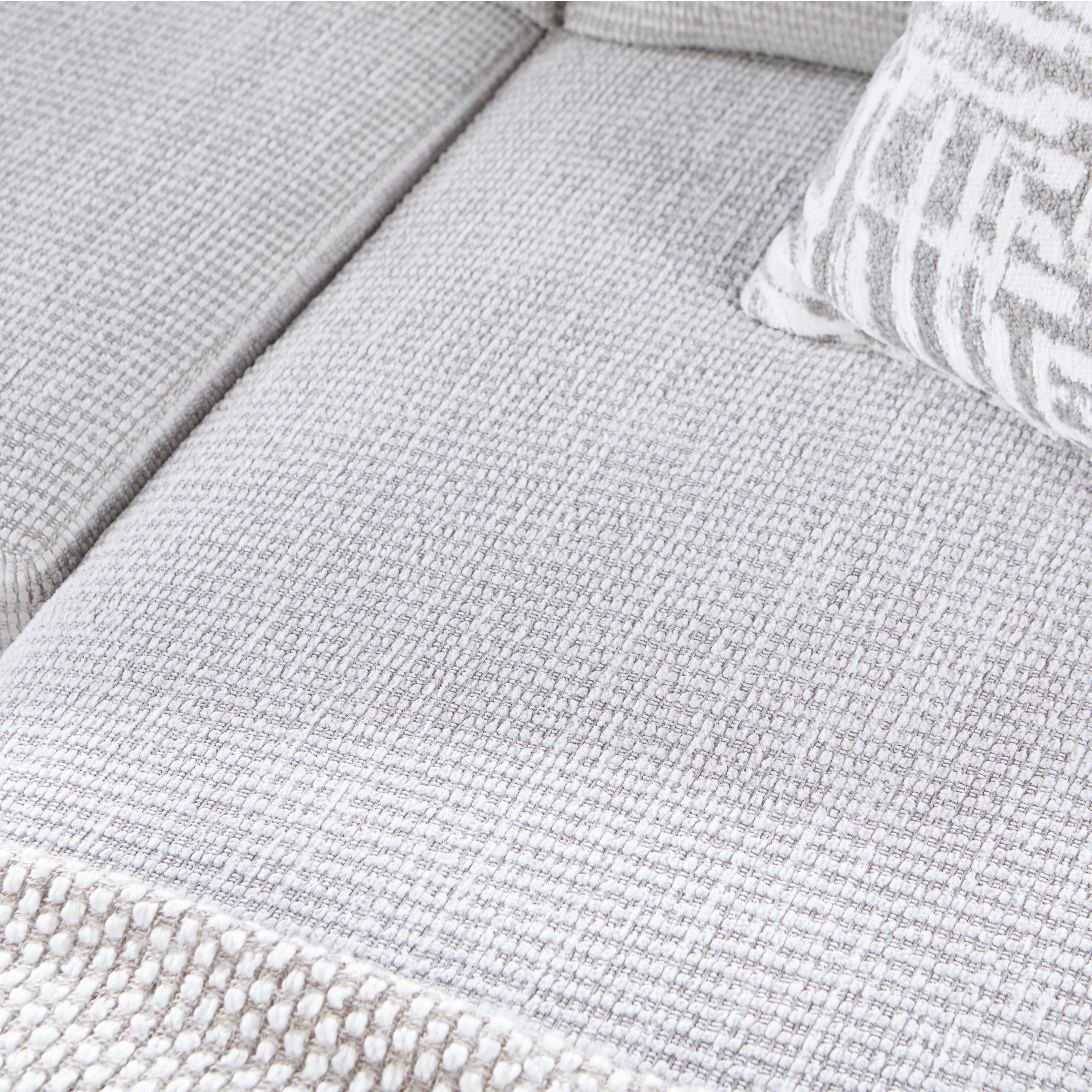 Roundhill Furniture Lancelot Upholstered Stationary Sofa - Comfortable Fabric Living Room Couch for Home, Apartment & Office Use