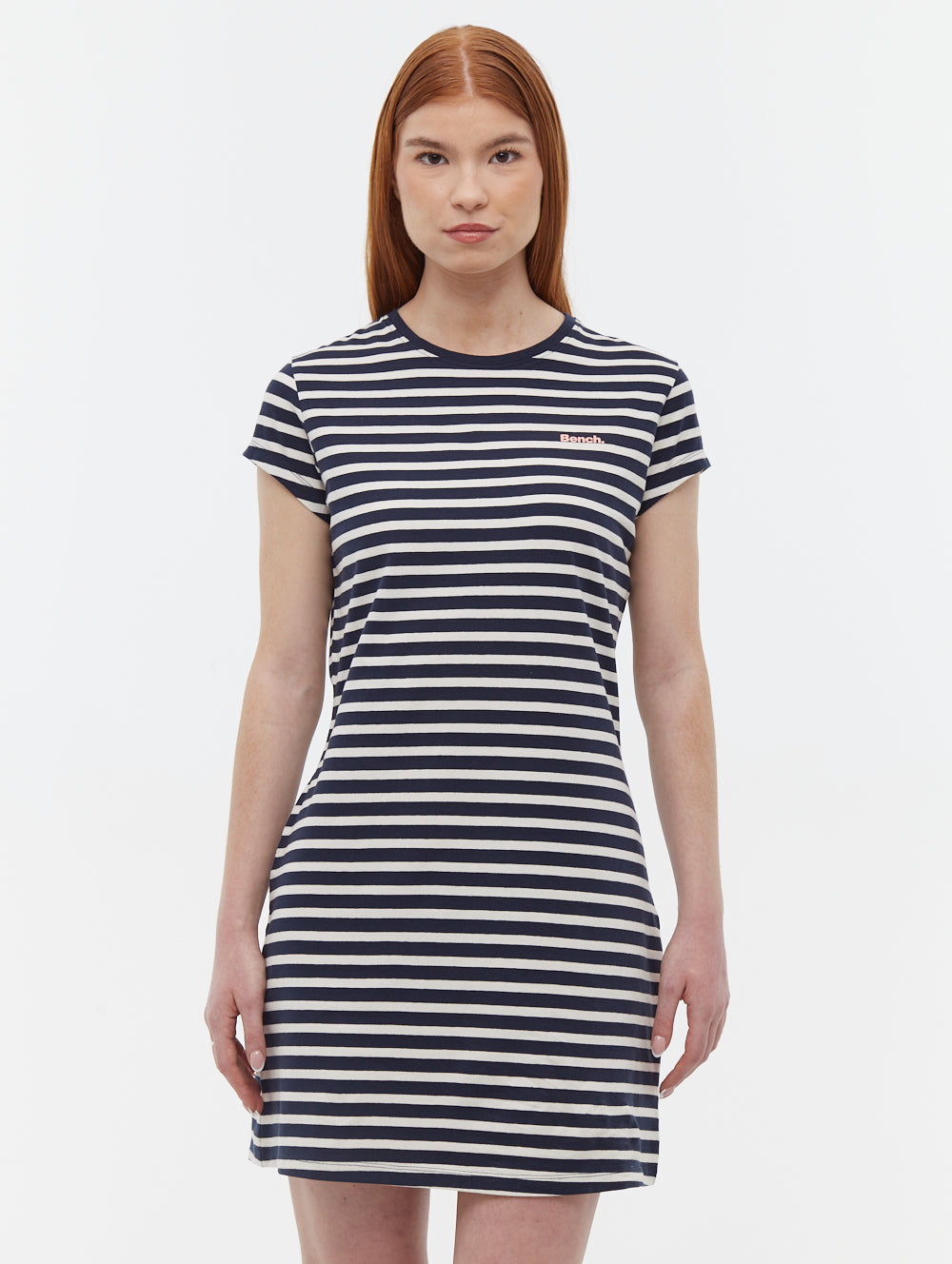 Mabelle Women's Striped T-Shirt Midi Dress - Casual Summer Flowy Tunic Dress for Beach, Vacation & Everyday Wear