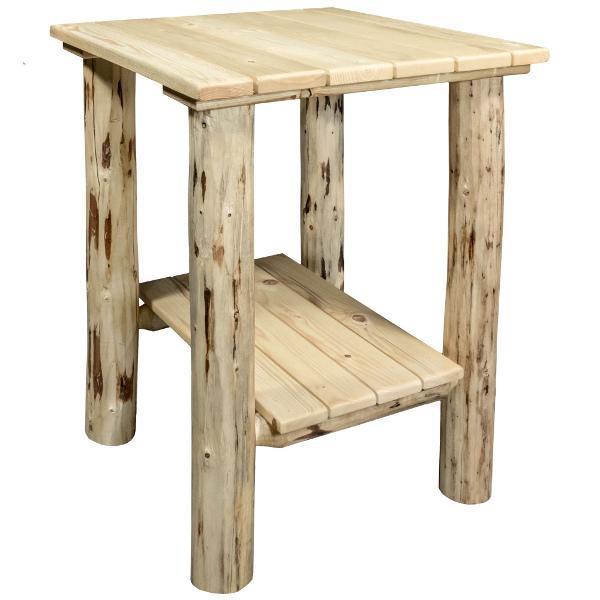 Montana Outdoor End Table - Weatherproof Patio Side Table for Garden, Deck, Poolside & Porch Use