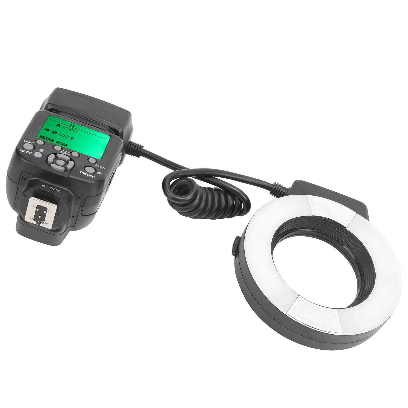 TTL Macro Ring Flash with Adapter for Nikon D7000 D5200 D5000 D3200 D3100 D90 D300S D600 - Perfect for Close-up Photography, Jewelry & Product Shooting