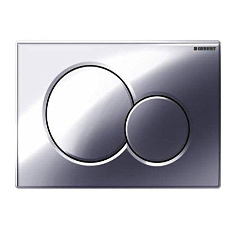 6 x 4 Inch Polished Chrome Plastic Dual Flush Actuator Plate - Wall Mount Toilet Flush Button Replacement for Modern Bathrooms & Commercial Restrooms