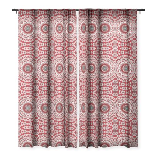Red White Bohemian Mandala