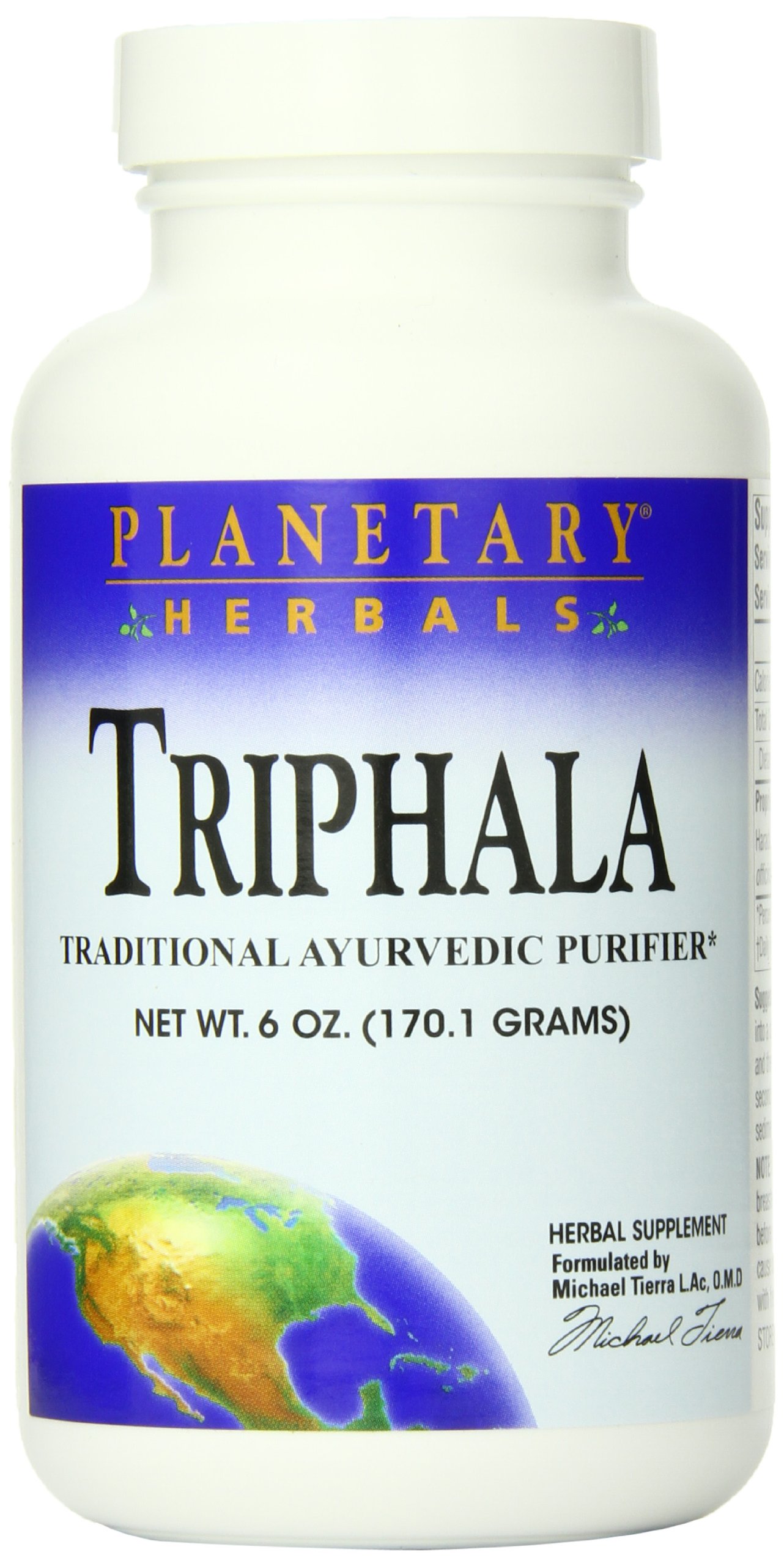 Planetary Herbals Triphala Internal Cleanser Powder - 6 Ounce | Ayurvedic Digestive Support & Detox | Perfect for Daily Wellness Routine & Gut Health Maintenance