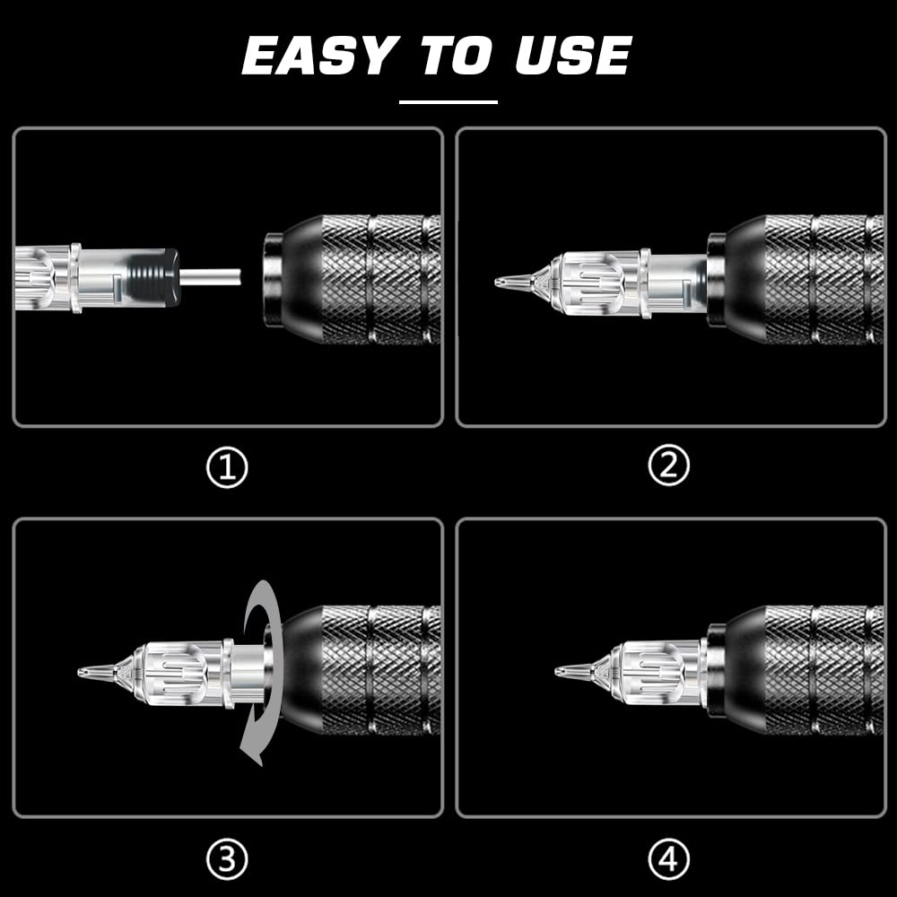 Emalla 20Pcs Disposable Tattoo Needles Cartridges - 1003RL Round Liner 0.30mm Standard Tattoo Machine Needles for Beginners & Professional Artists | Perfect for Tattoo Kits, Body Art & Permanent Makeup