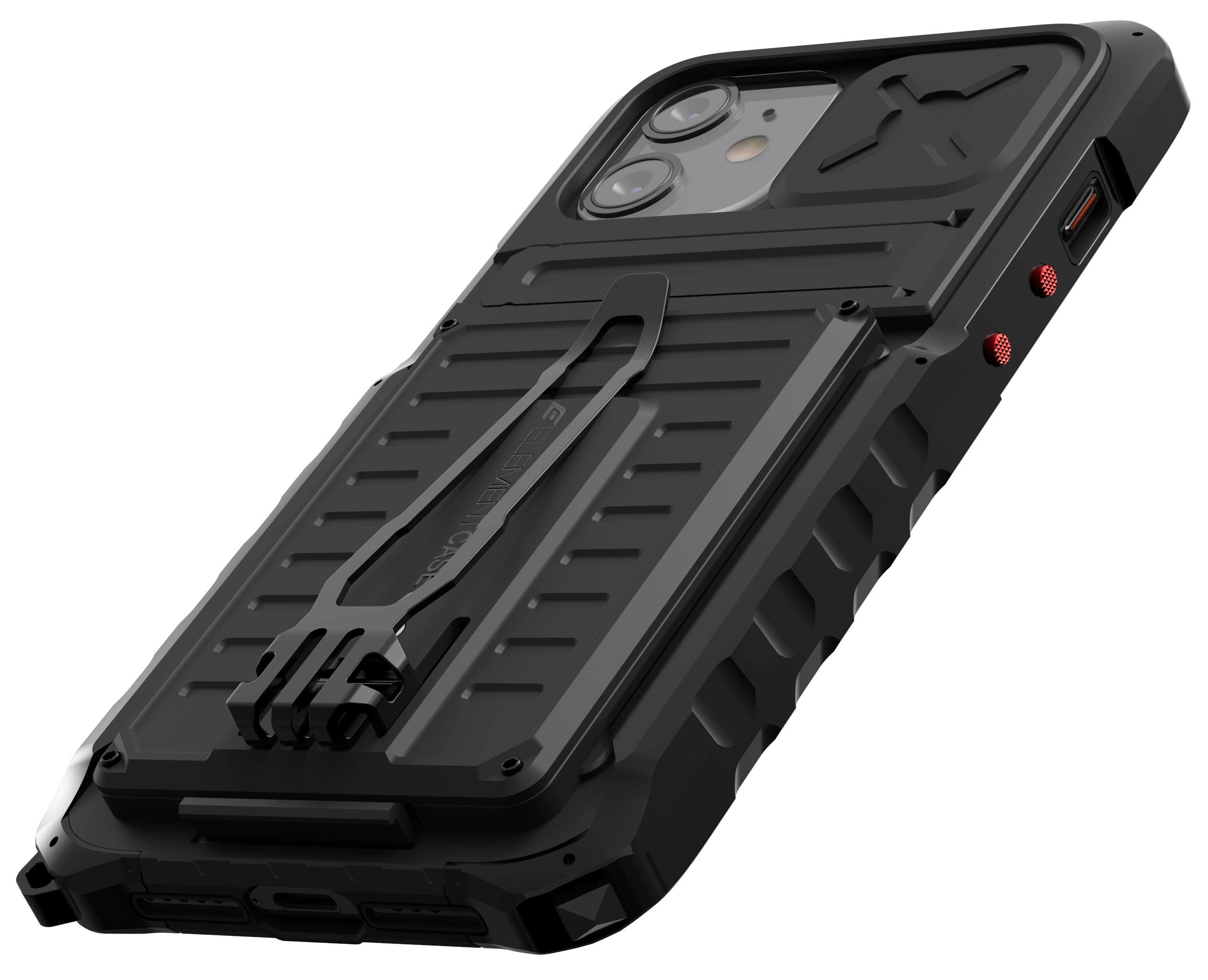 Element Case Black Ops Protective Case for iPhone 12/12 Pro - Shockproof Military-Grade Cover with Slim Design (Black) - Perfect for Outdoor Adventures & Daily Protection